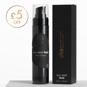 Skin relief fluid 45ml glass bottle
